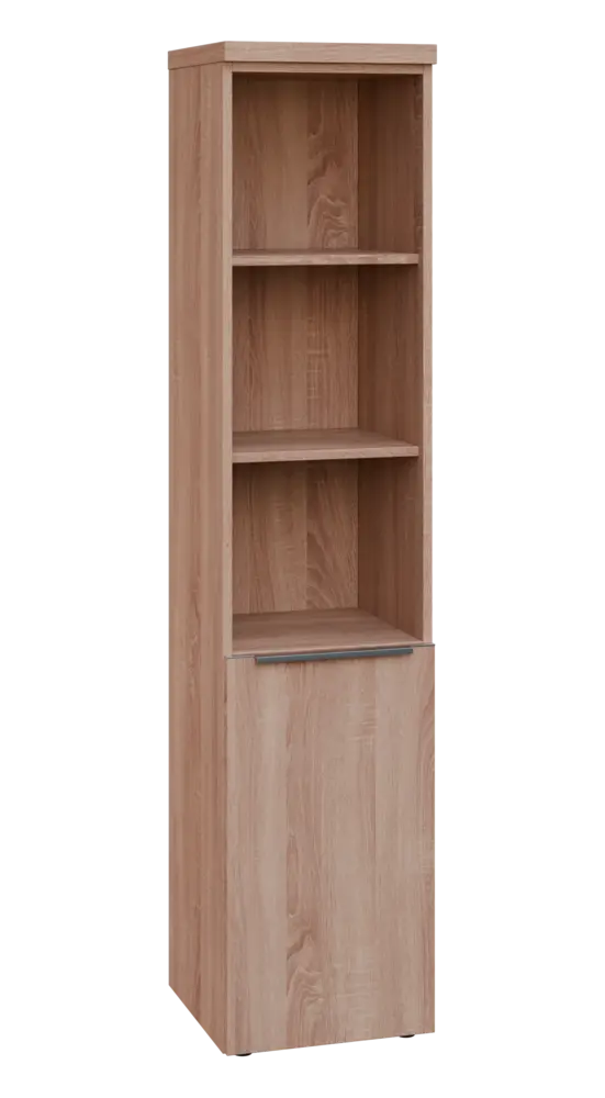 SIN 5 - 4DN3 kancelářská skříň, 1-dveřová/nika, pravá, 1820x400x400, dub bardolino